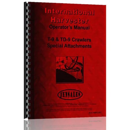 Aftermarket Tractor Operator Manual Fits International Harvester T9 IHOT9 SPCLATT RAP73678